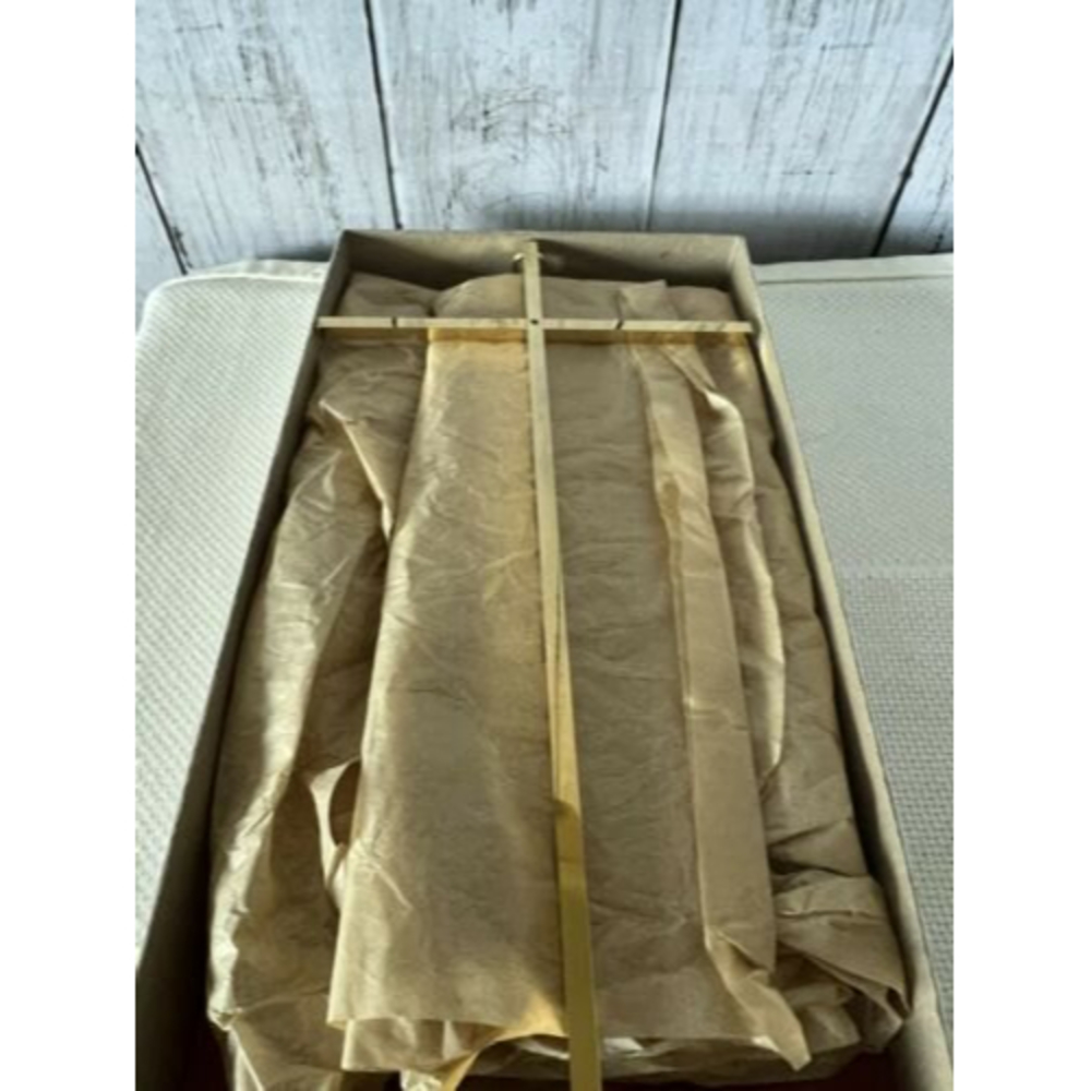 Shiny Gold Tone Metal Funeral Cross Wall Decor Gift Embellishment Original Box